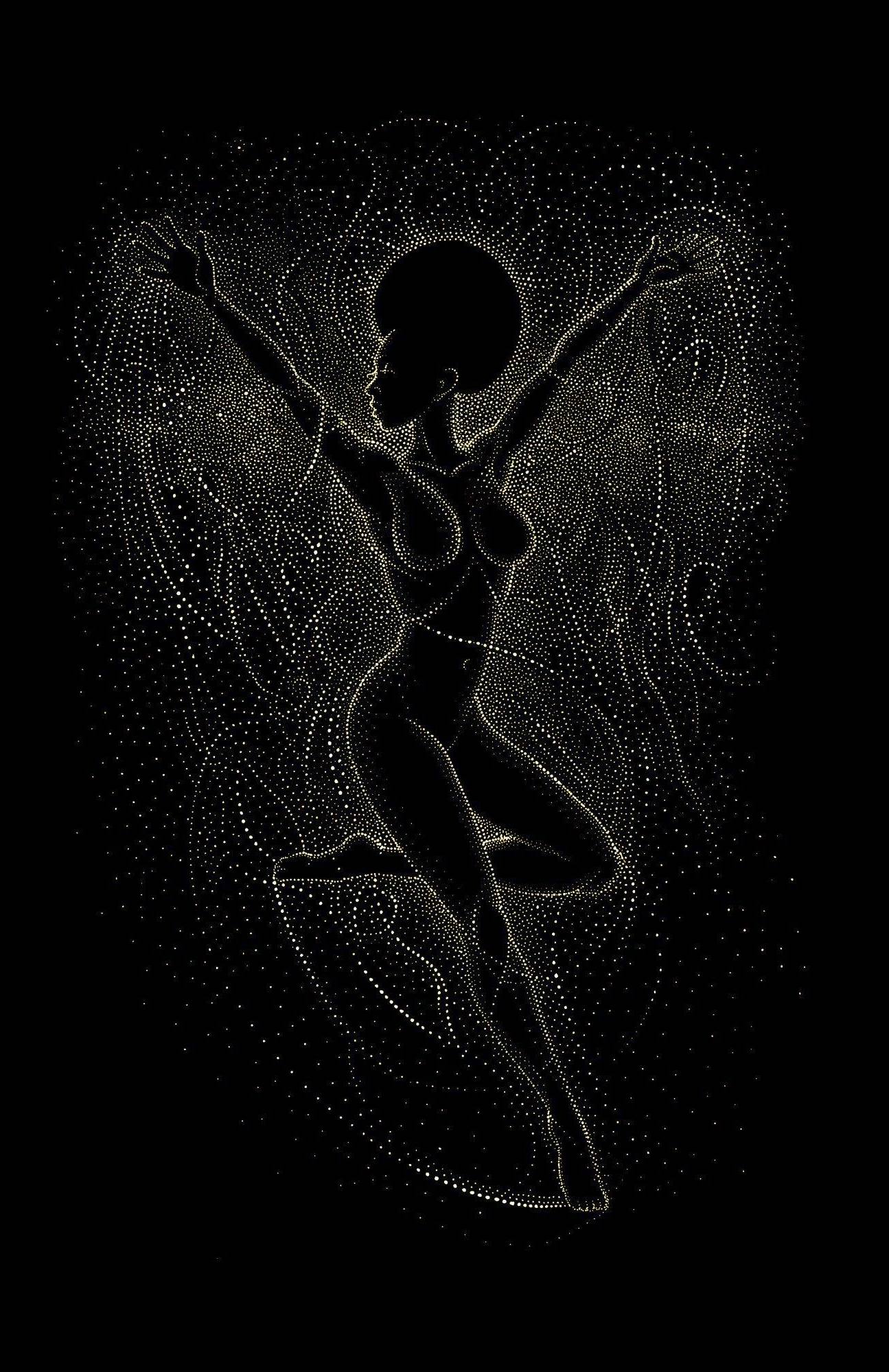 DANCING BLACK WOMAN W/GOLD 2018  JOHN SEABURY