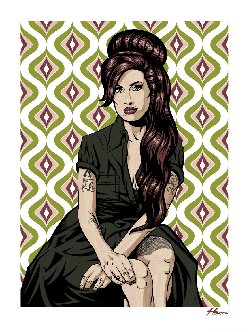AMY WINEHOUSE-ART PRINT JUSTIN HAMPTON, 2021