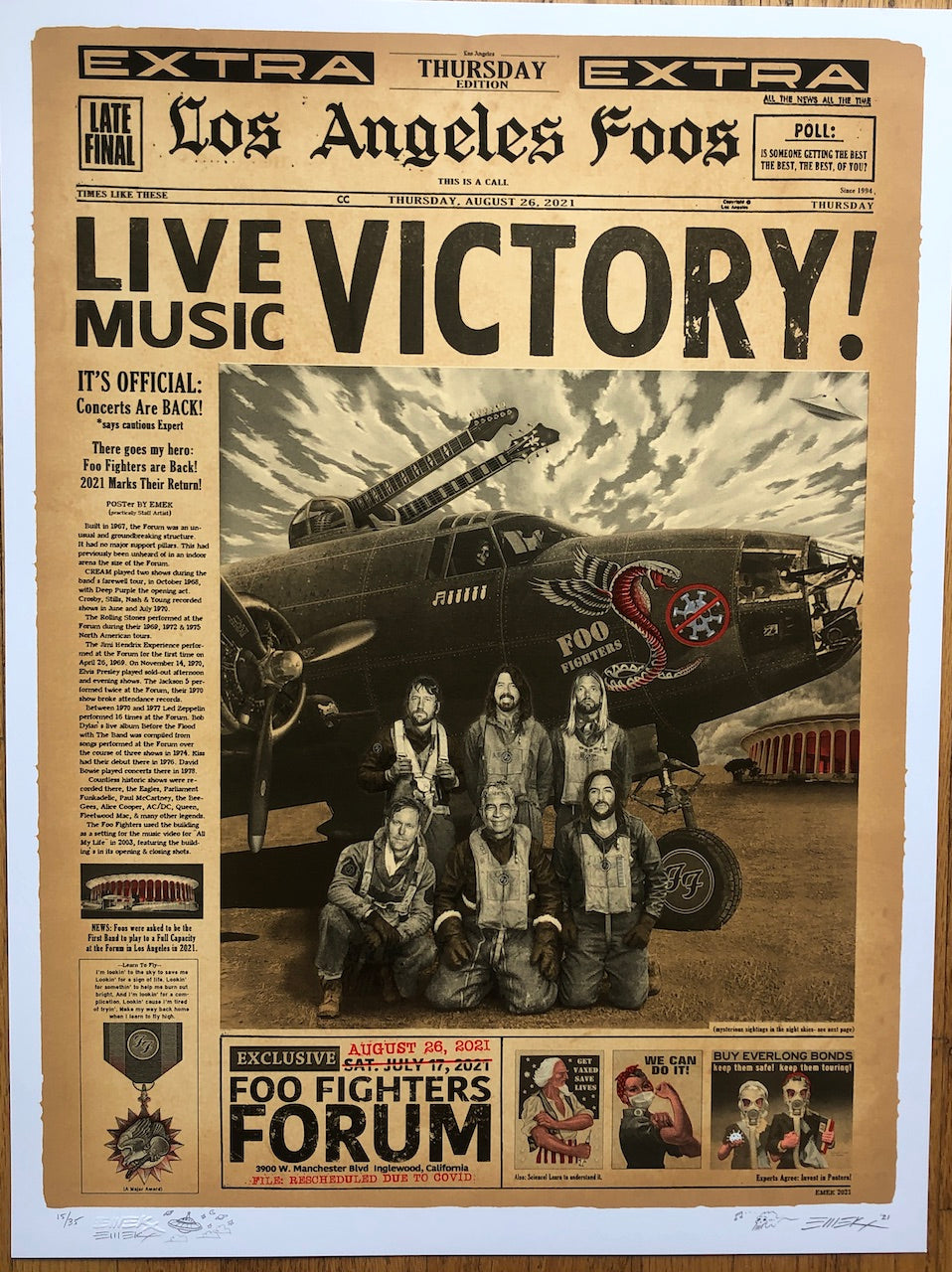 FOO FIGHTERS VICTORY - EMEK 2021 FOO FIGHTERS FORUM, INGLEWOOD, CA