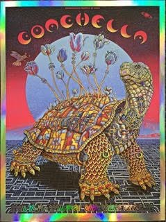 COACHELLA INDIO EMPIRE POLO FIELD 2019  RED SKY BLUE MOON FOIL   EMEK