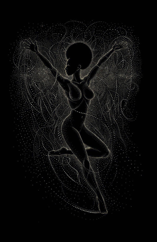 DANCING BLACK WOMAN W/GOLD 2018  JOHN SEABURY