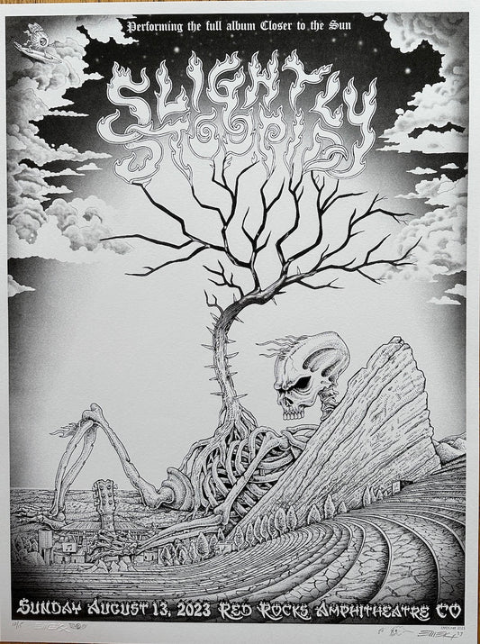 SLIGHTLY STOOPID “CLOSER TO THE SUN” BLACK & WHITE, RED ROCKS 8/2023-EMEK