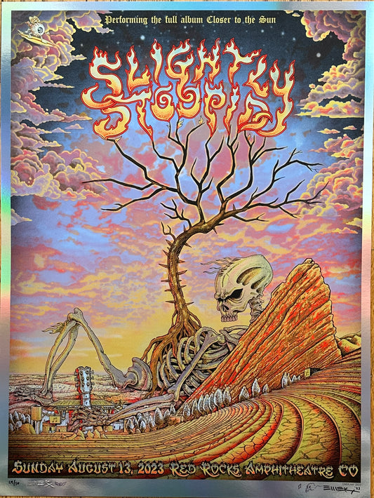 SLIGHTLY STOOPID “CLOSER TO THE SUN” 2023 FOIL, RED ROCKS, CO.-EMEK