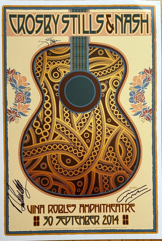 CROSBY, STILLS & NASH-BAND SIGNED 9/30/2017